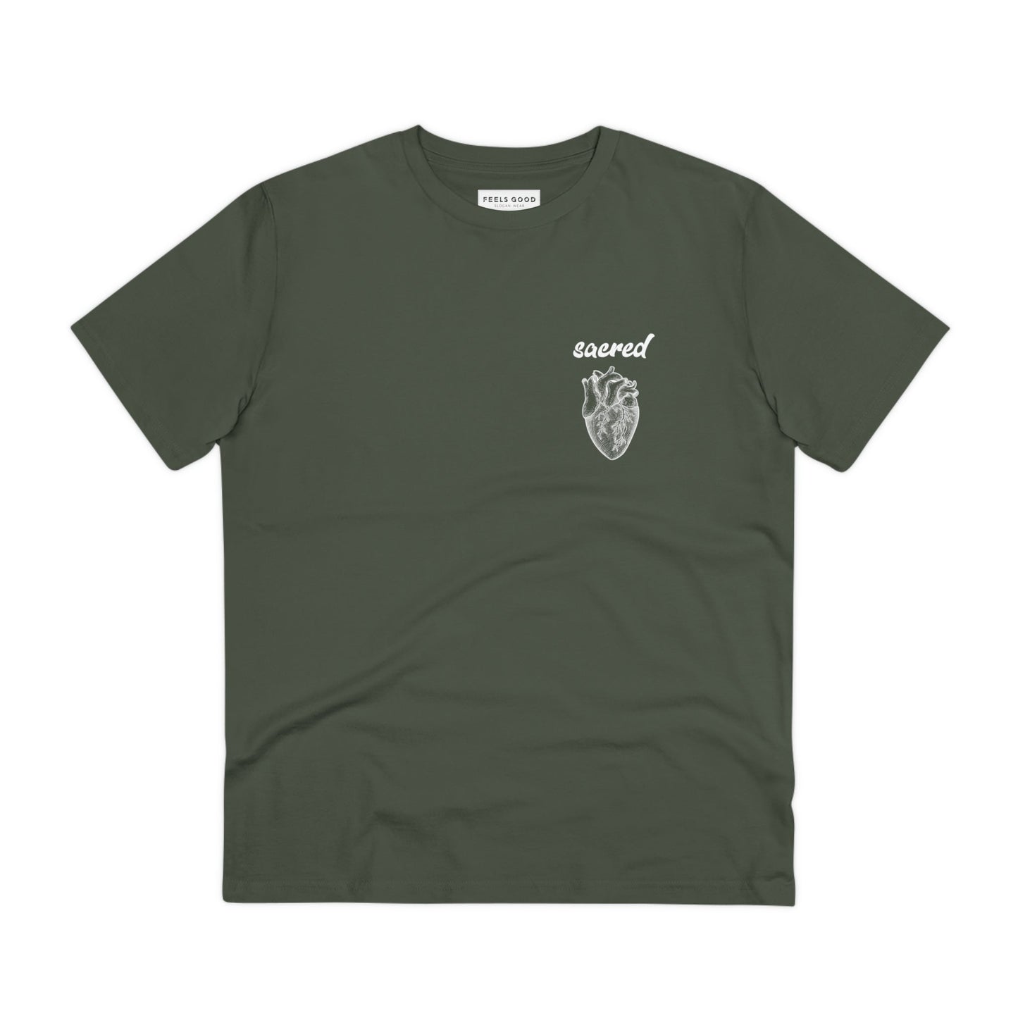 Soft cotton tee blending sacred symbolism with playful contemporary design.


