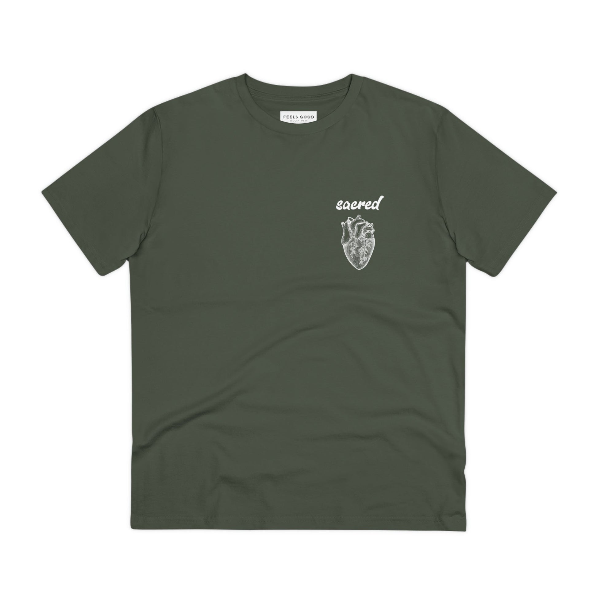Soft cotton tee blending sacred symbolism with playful contemporary design.

