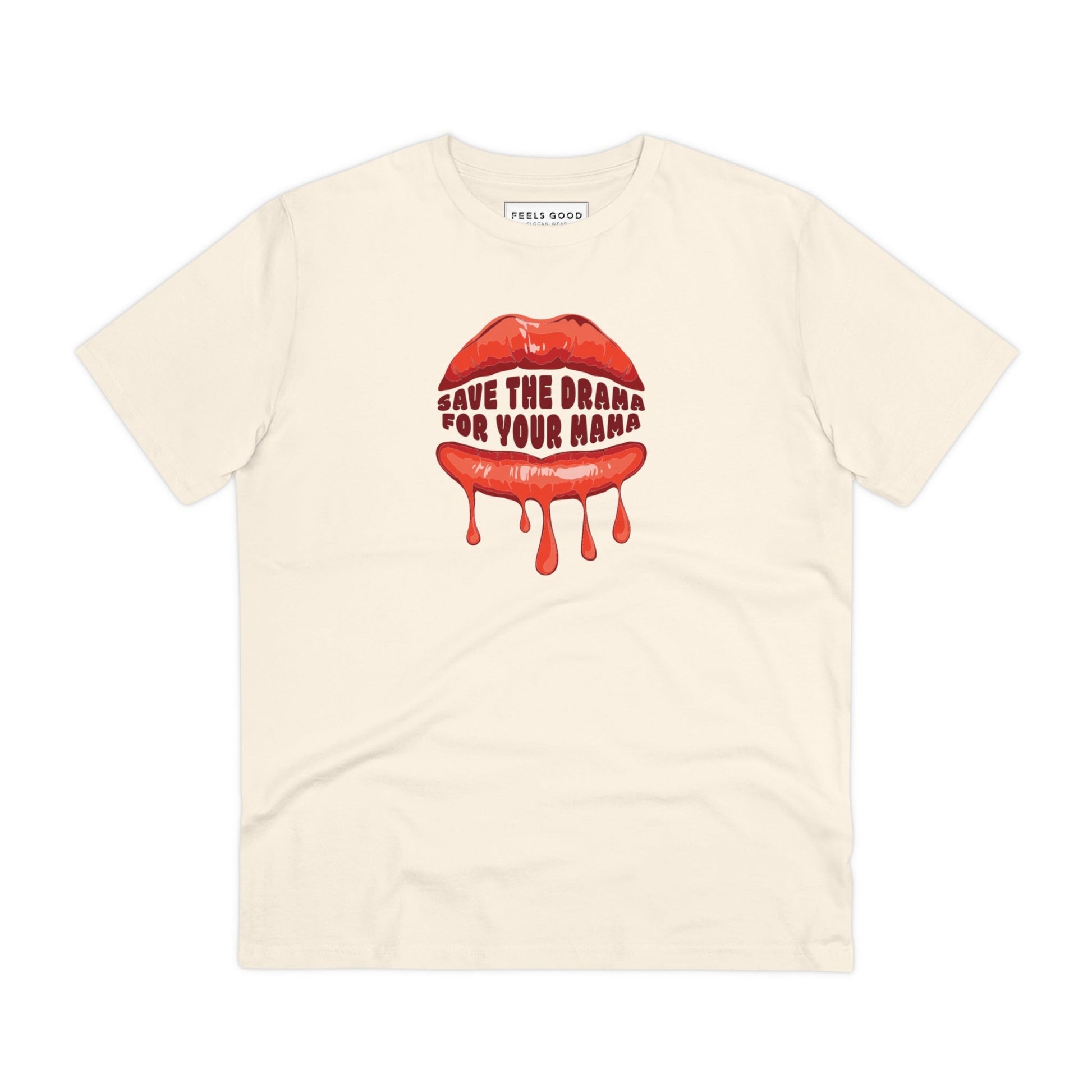 Contemporary 'Save The Drama' Organic Cotton T-shirt, message-filled quotes sweatshirts


