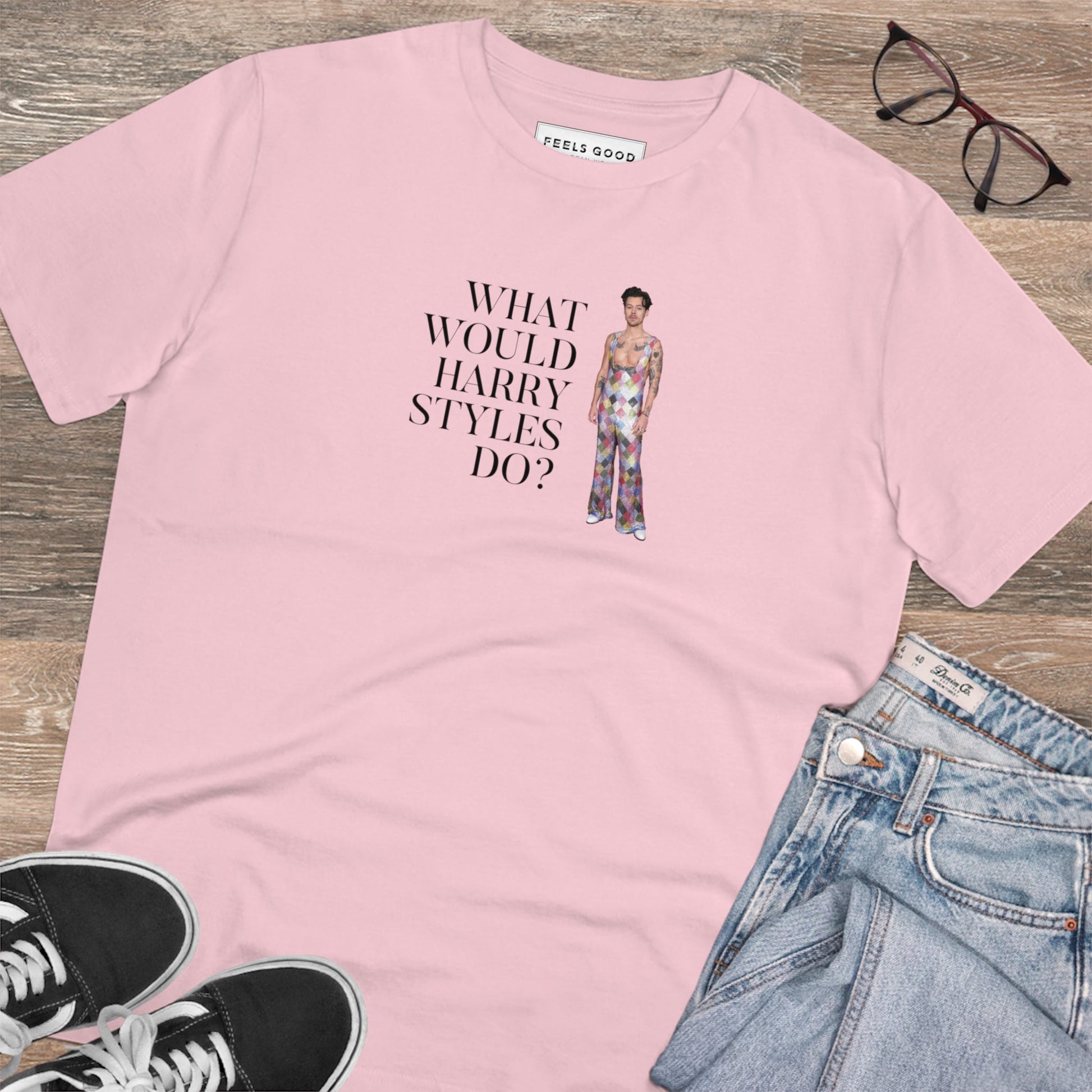 Best t-shirt brand: 'What Would Harry Styles Do?' organic cotton tee.
