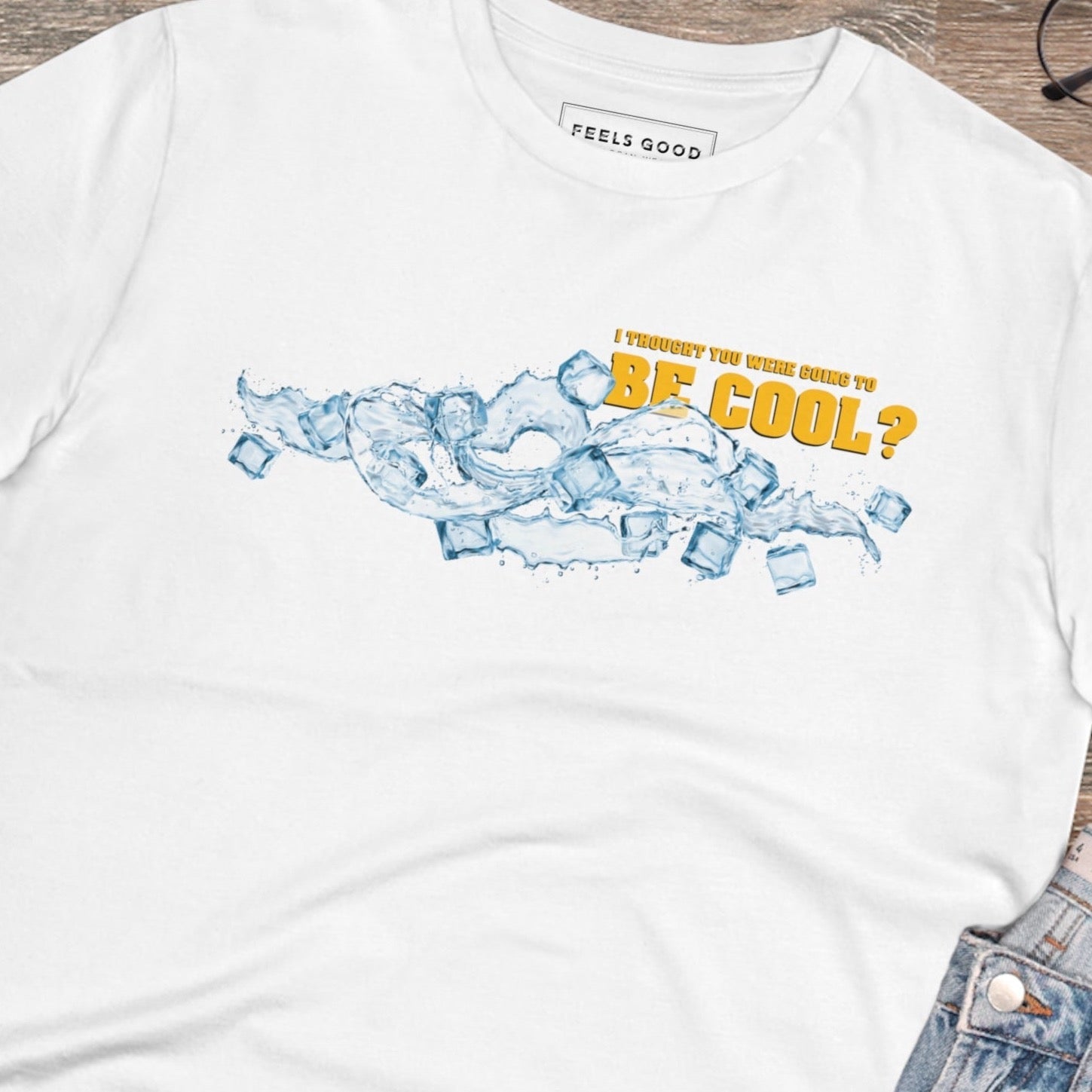 Streetwear t-shirts like 'Be Cool' Organic Cotton T-shirt, ideal for music lovers.

