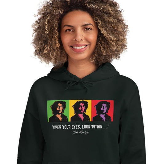 Reggae 'Famous Quotes 'Bob Marley' Organic Cotton Hoodie – Sustainable eco hoodies option

