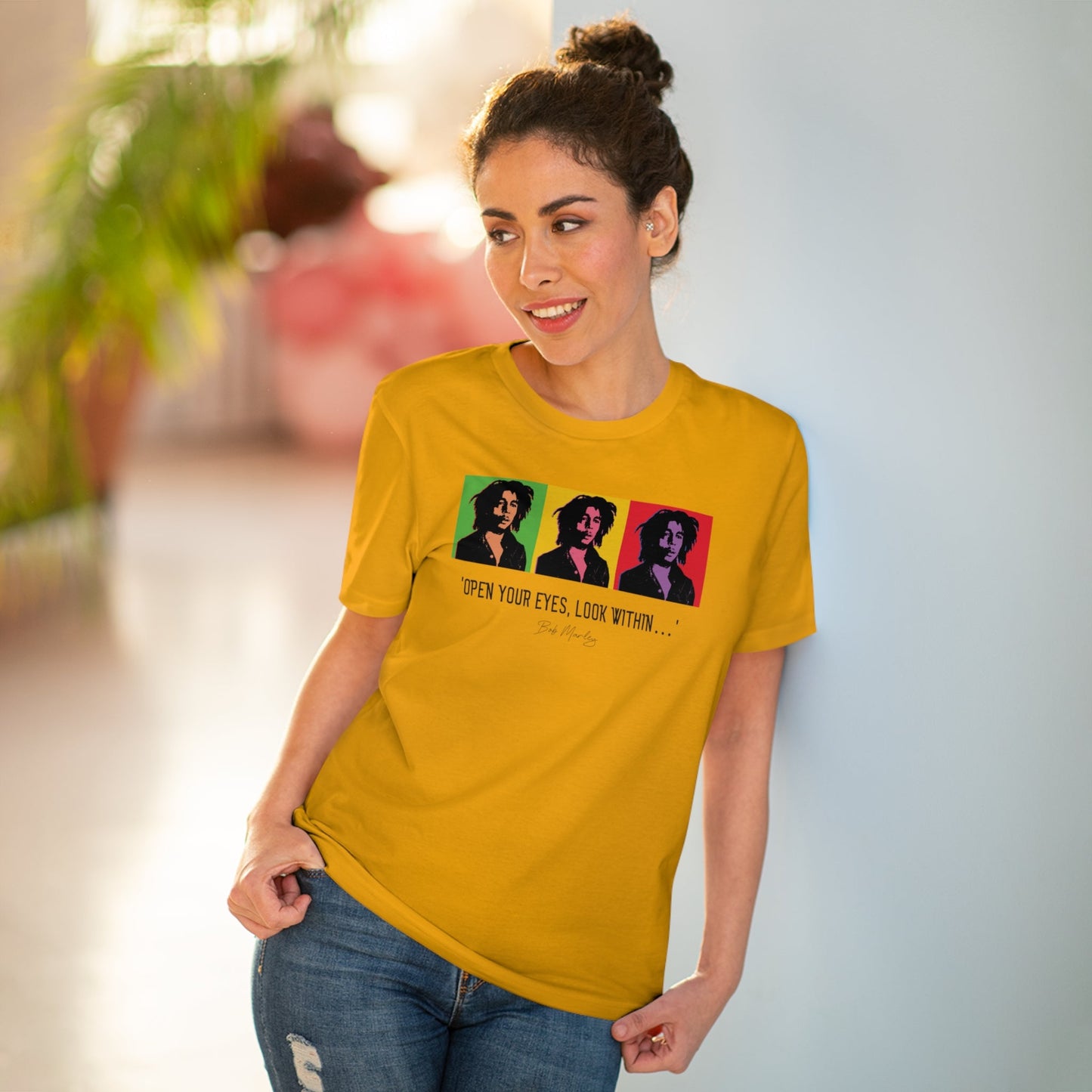 Famous Quotes 'Bob Marley' Organic Cotton T-shirt - street clothing Cool Tshirt