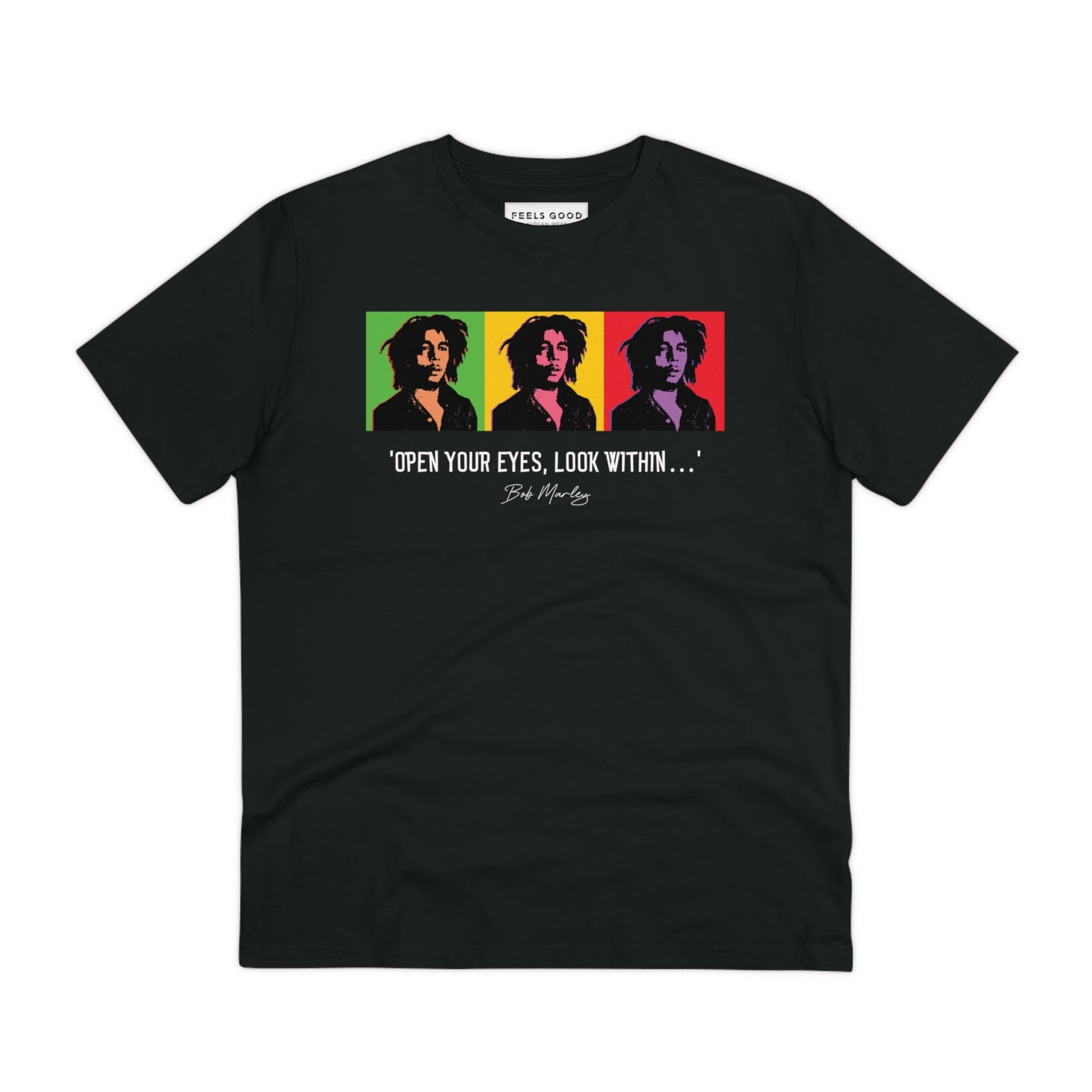 famous-quotes-bob-marley-organic-cotton-t-shirt- perfect for slogan jumpers womens look

