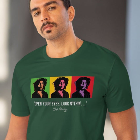 Famous Quotes 'Bob Marley' Organic Cotton T-shirt with iconic sweatshirt slogans

