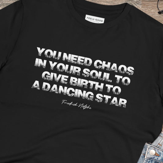 Chaos In Your Soul Nietzsche Organic T-shirt - Quotes on T-shirt to Inspire

