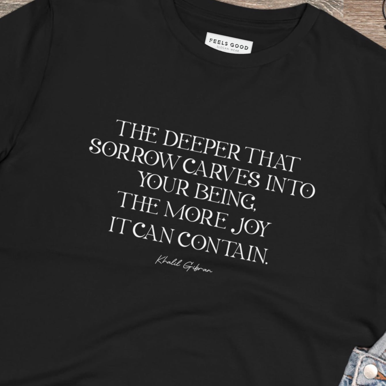 Famous Quotes 'Joy & Pain' Khalil Organic Cotton T-shirt - Famous Quote Tee