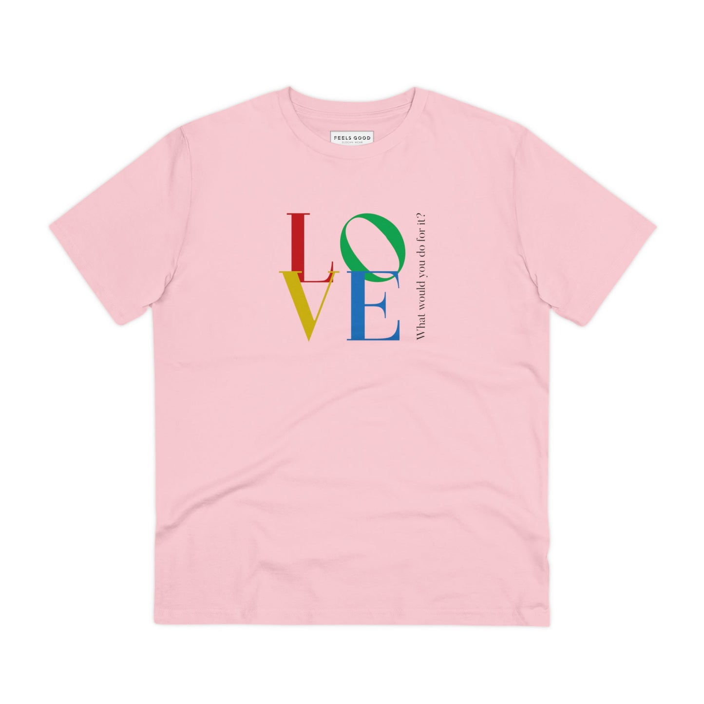 'LOVE' quote t-shirt in organic cotton, blending Dior style with meaning.

