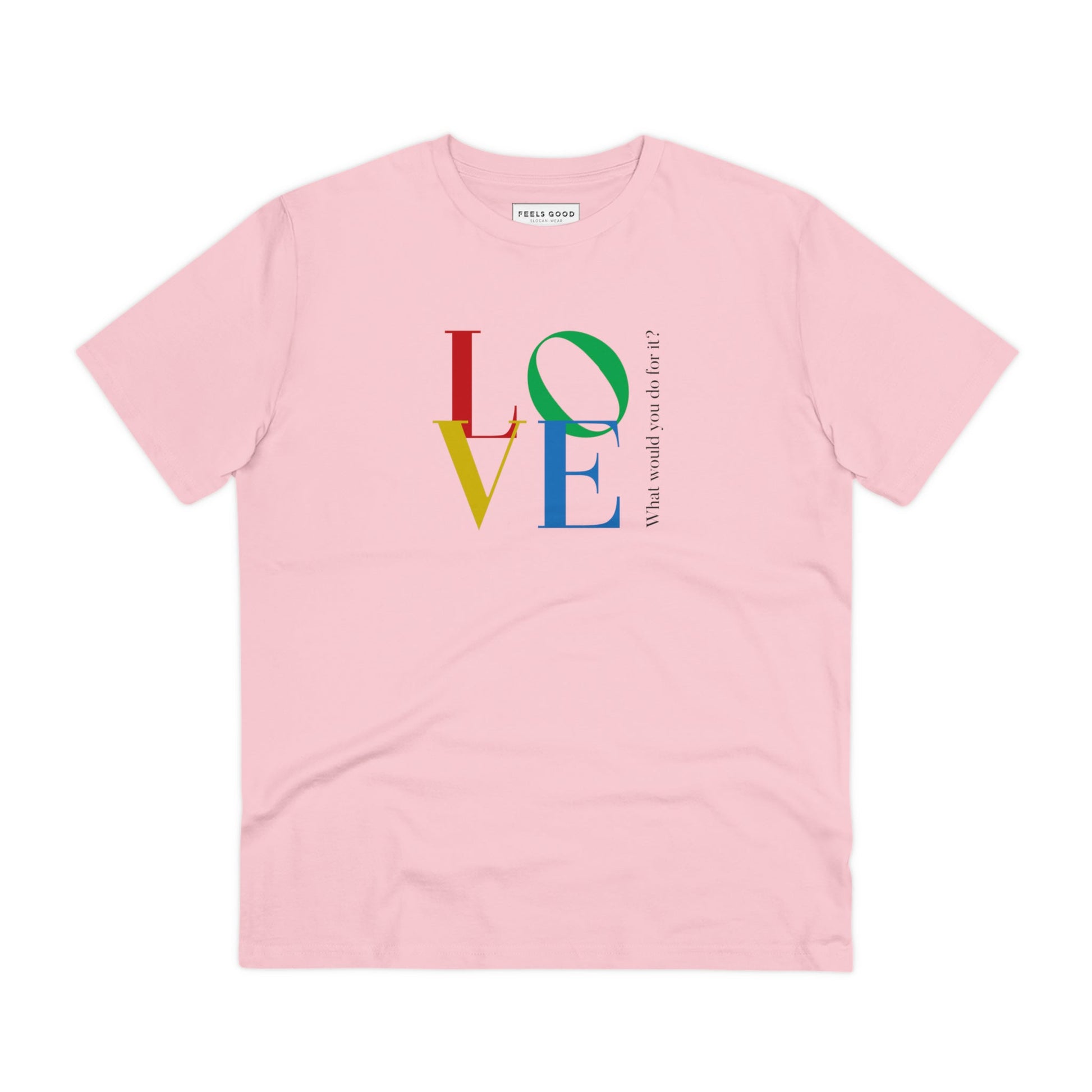 'LOVE' quote t-shirt in organic cotton, blending Dior style with meaning.

