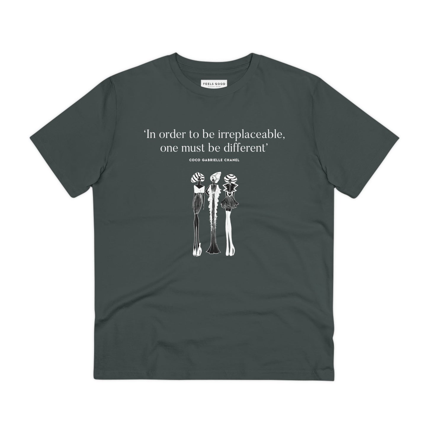 Trendy designer quote T-shirt – 'Be Different' high-quality cotton
