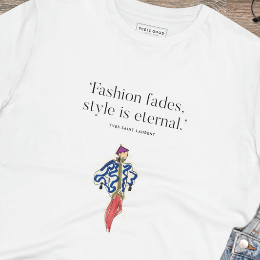 Elevate your look with 'fashion 'Eternal Style' Saint Laurent organic cotton T-shirt. Shop now!