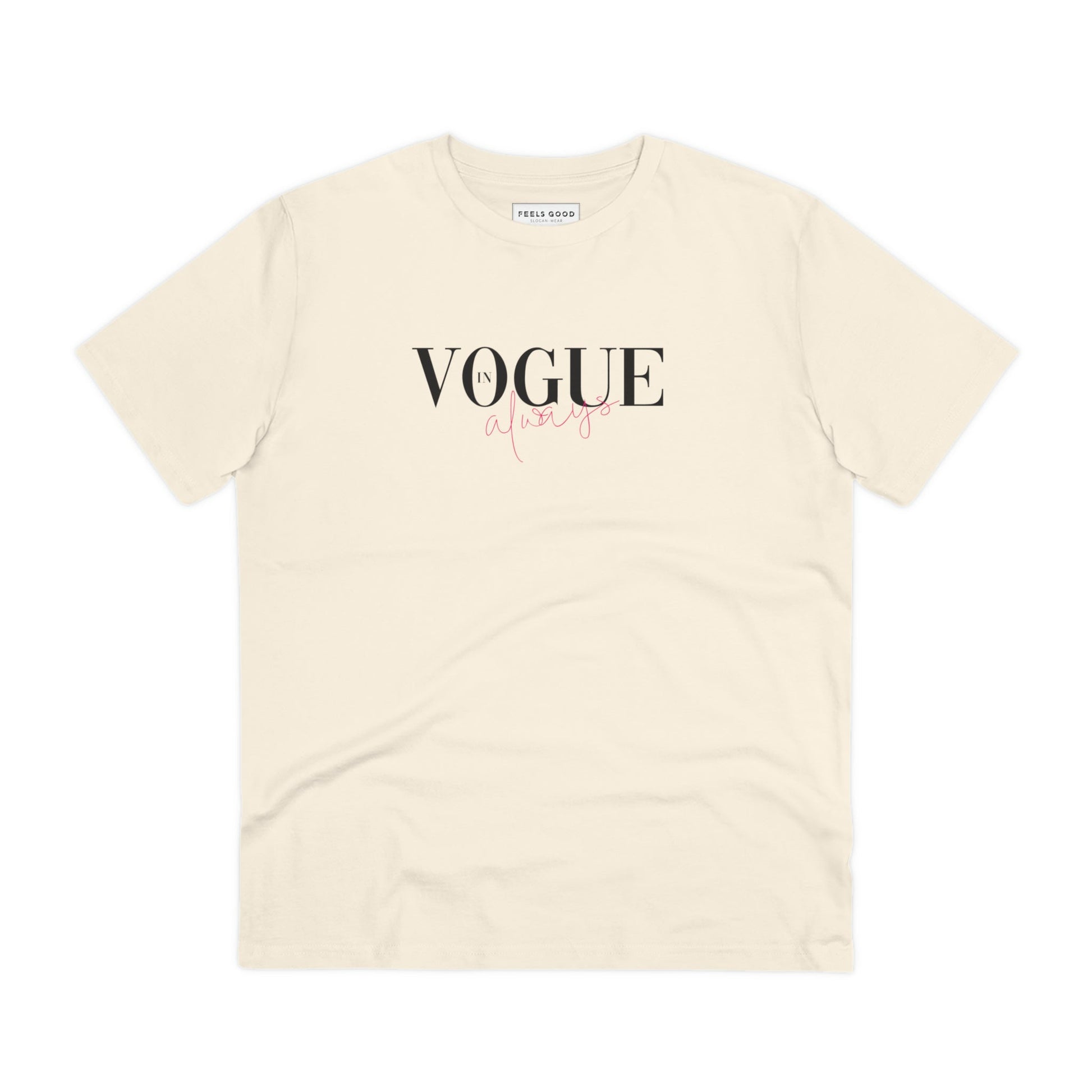Positive thinking day tee: Fashion 'In Vogue' cotton.
