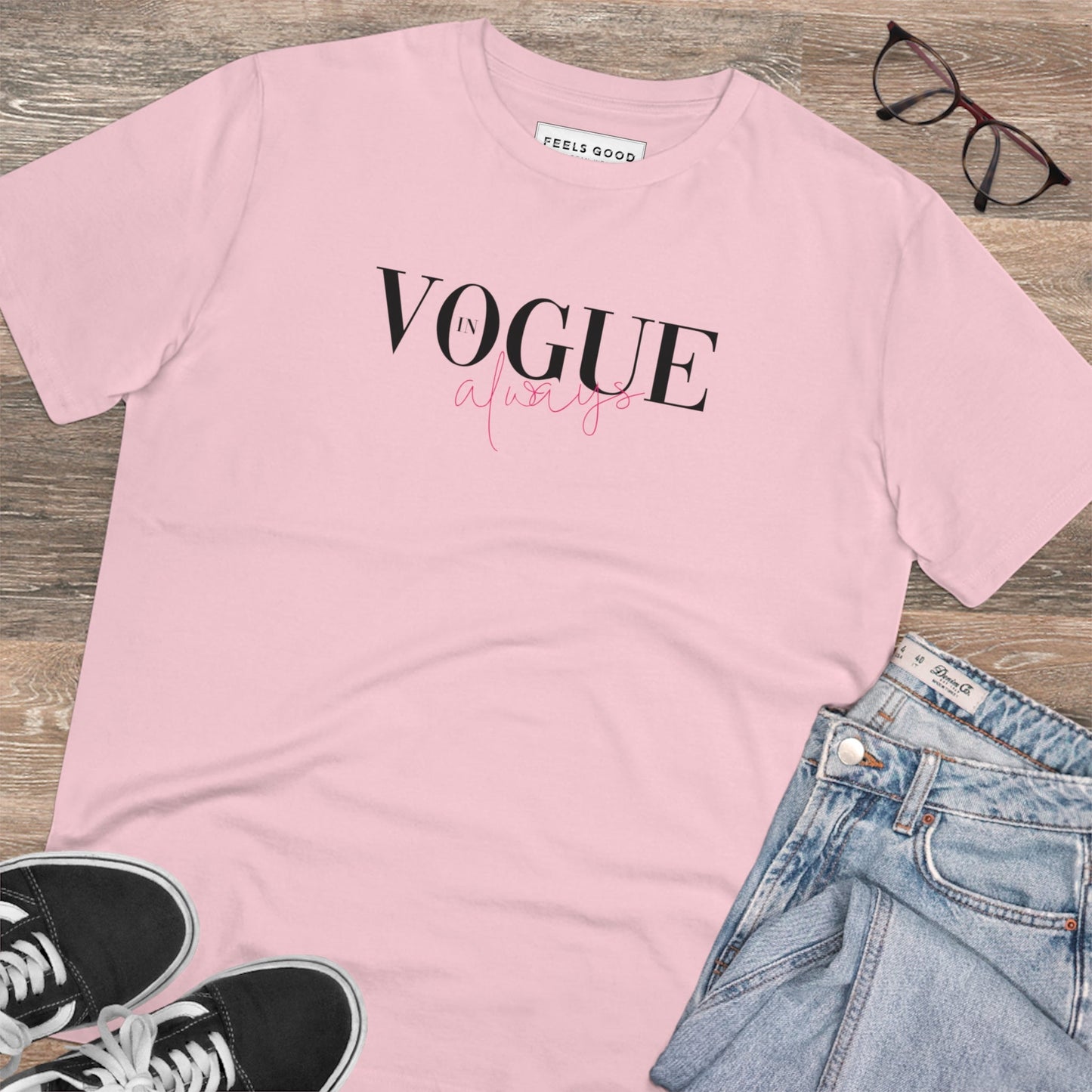 Top t-shirt: Fashion 'In Vogue' organic cotton, best style.
