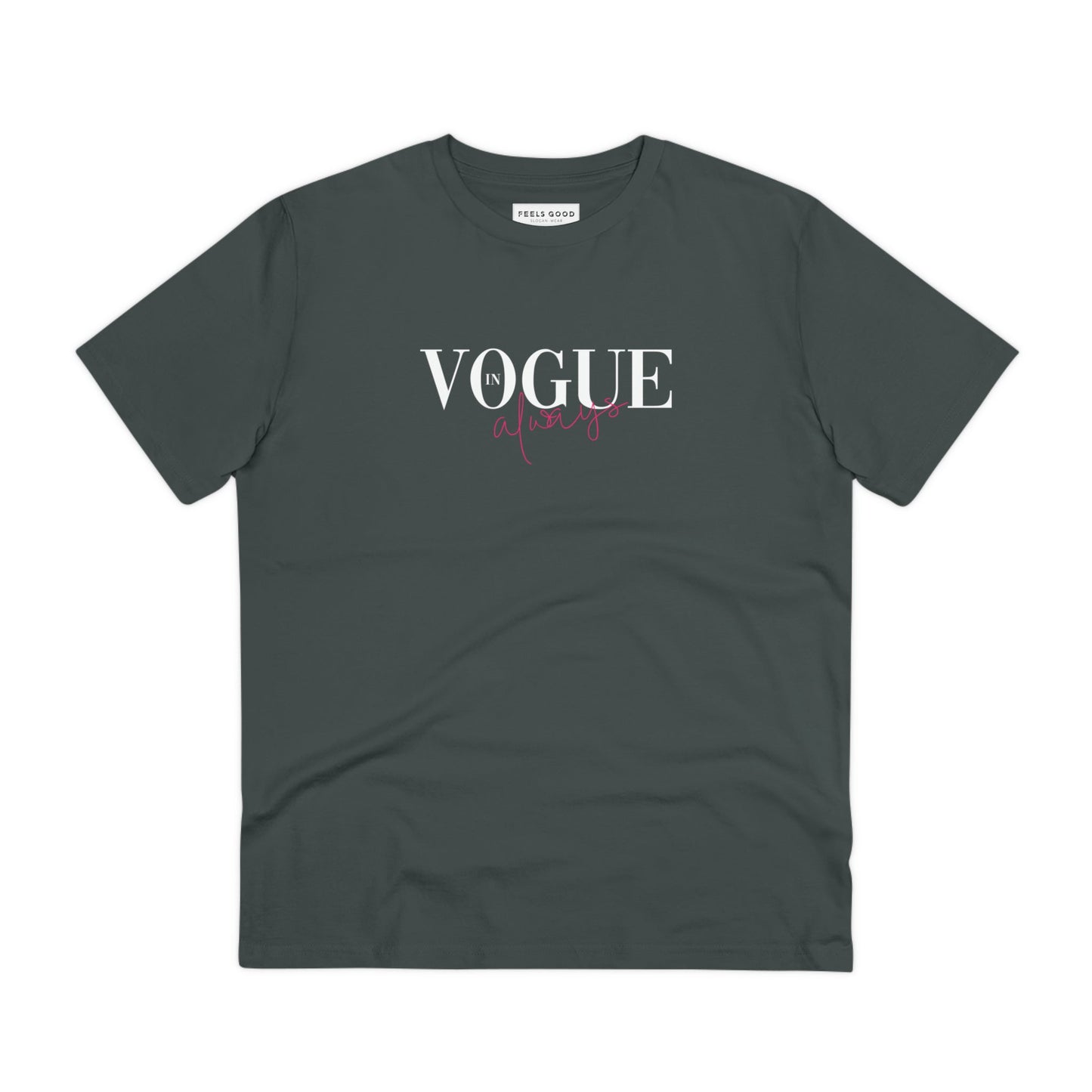 Fashion 'In Vogue' Organic Cotton T-shirt for the ones who read, vibe, and wear cool
