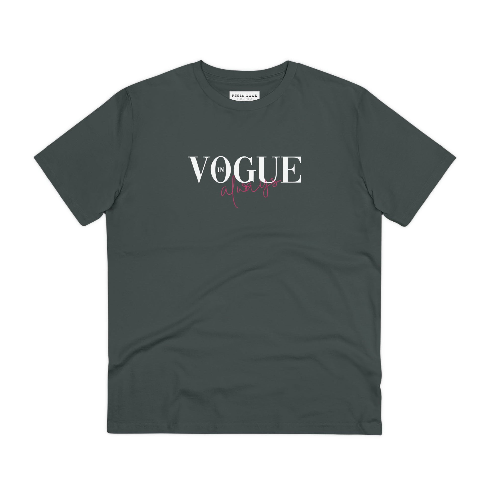 Fashion 'In Vogue' Organic Cotton T-shirt for the ones who read, vibe, and wear cool
