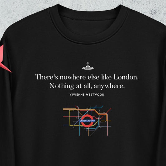Fashion 'London' Vivienne Organic Cotton Sweatshirt with bold sweatshirt slogans

