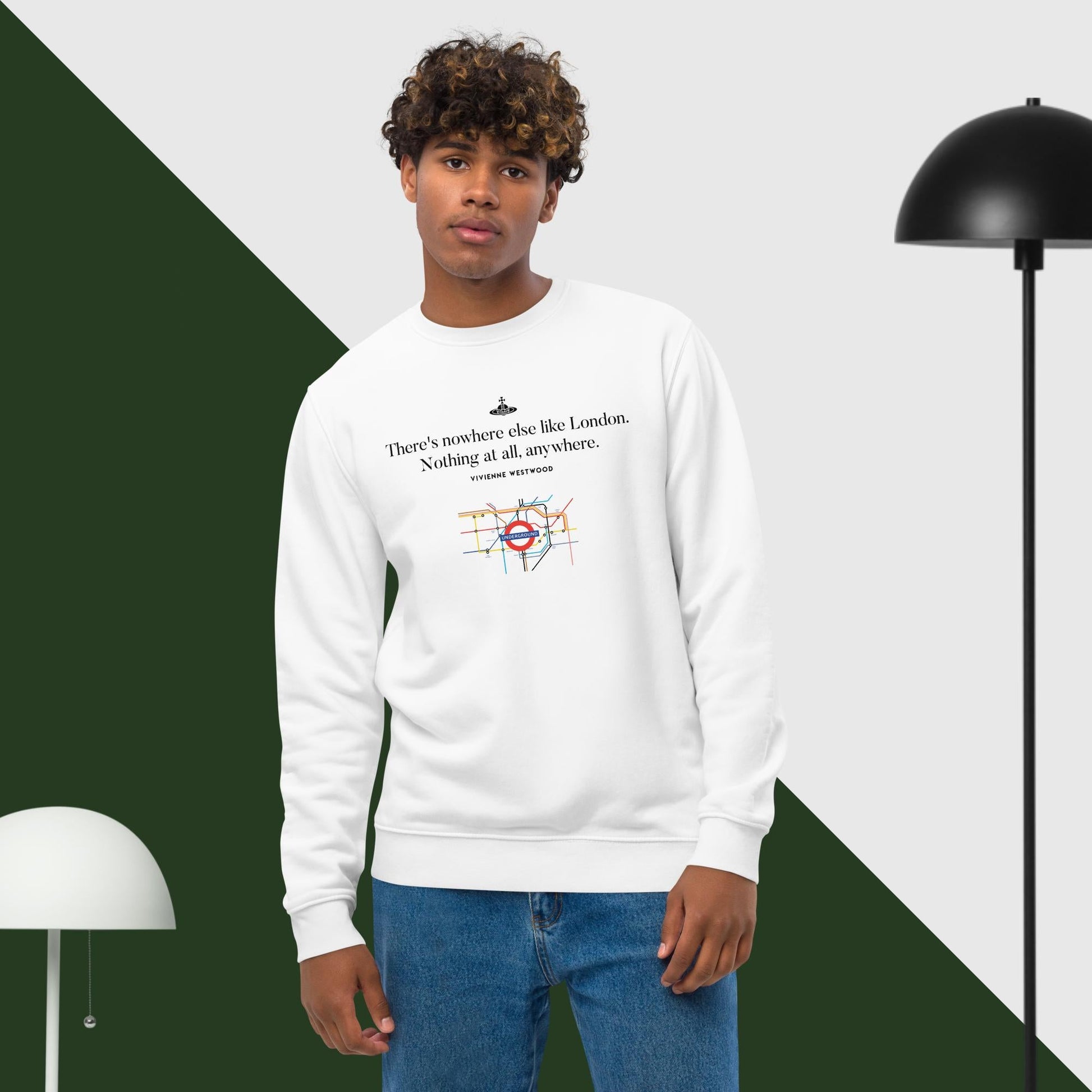 Fashion 'London' Vivienne Organic Cotton Sweatshirt styled with sweatshirts dior elegance

