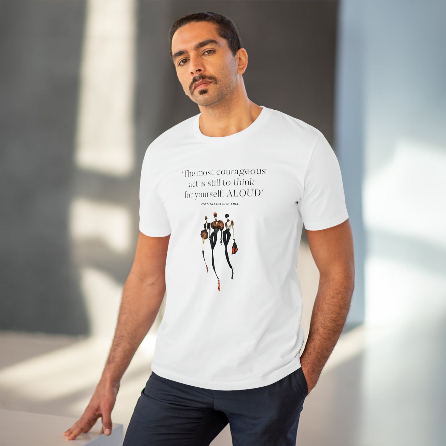 Make an impact with the fashion 'Think Aloud' coco organic cotton t-shirt. Vivienne Westwood t-shirt mens!

