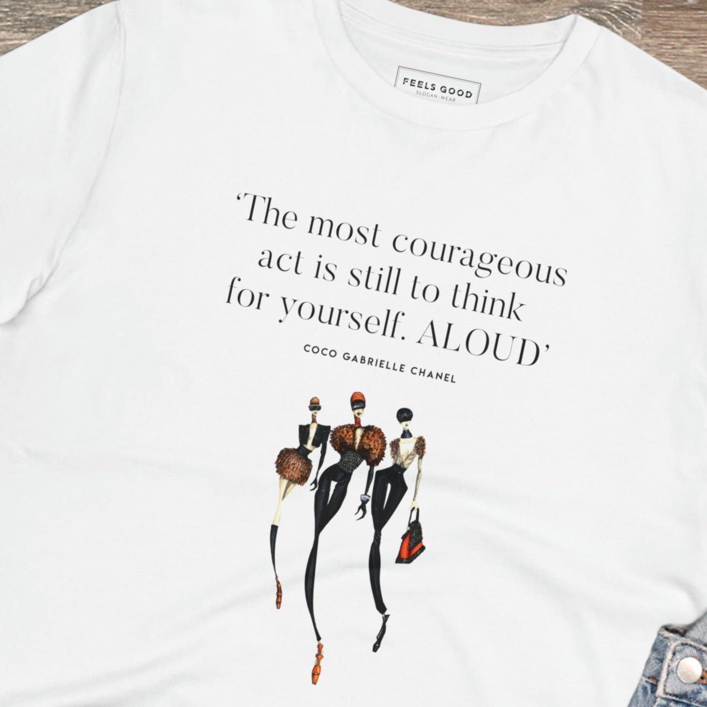 Upgrade your style with the fashion 'Think Aloud' coco organic cotton t-shirt. Vivienne Westwood tshirt vibes!