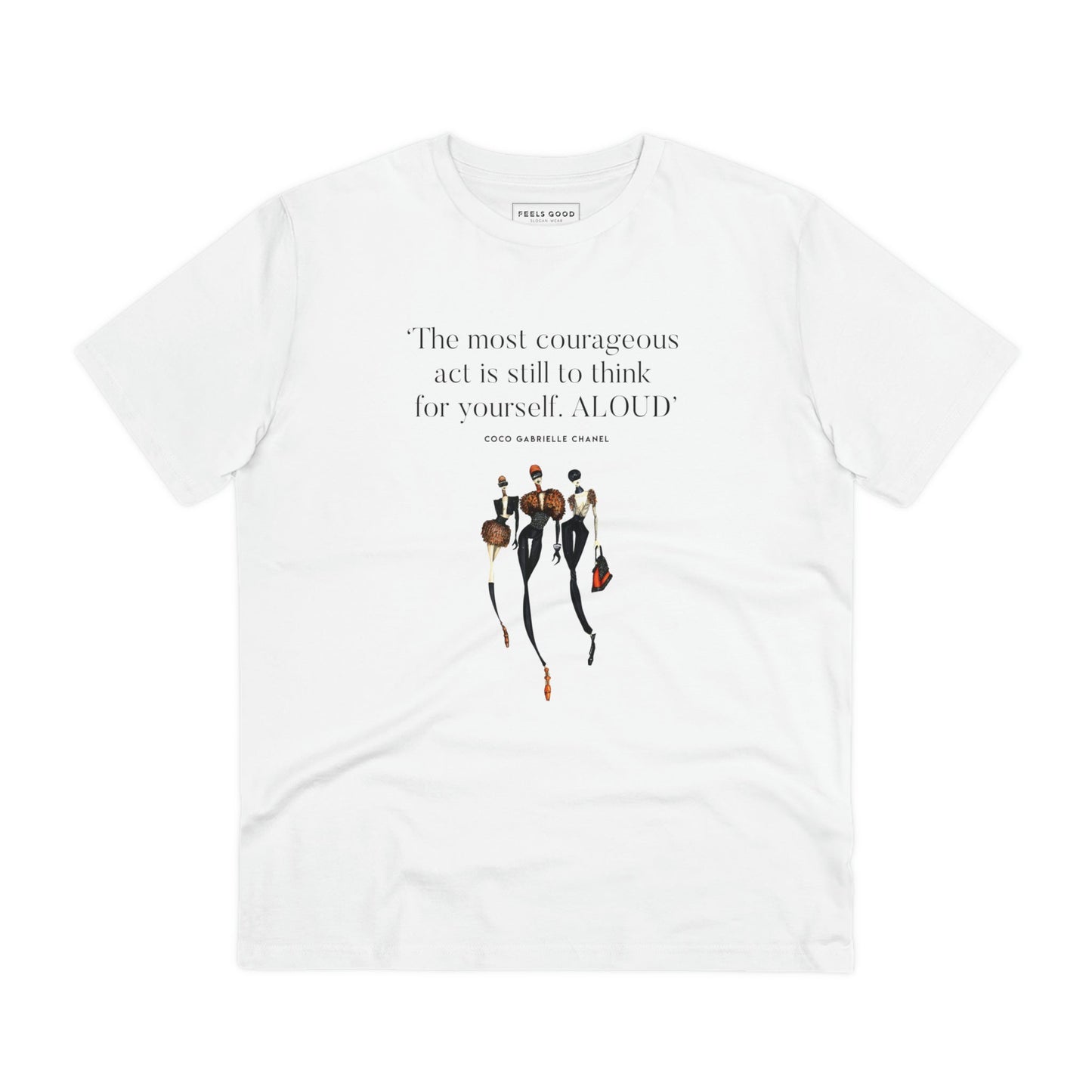 Upgrade your wardrobe with the fashion 'Think Aloud' coco organic cotton t-shirt. T shirts motivational!