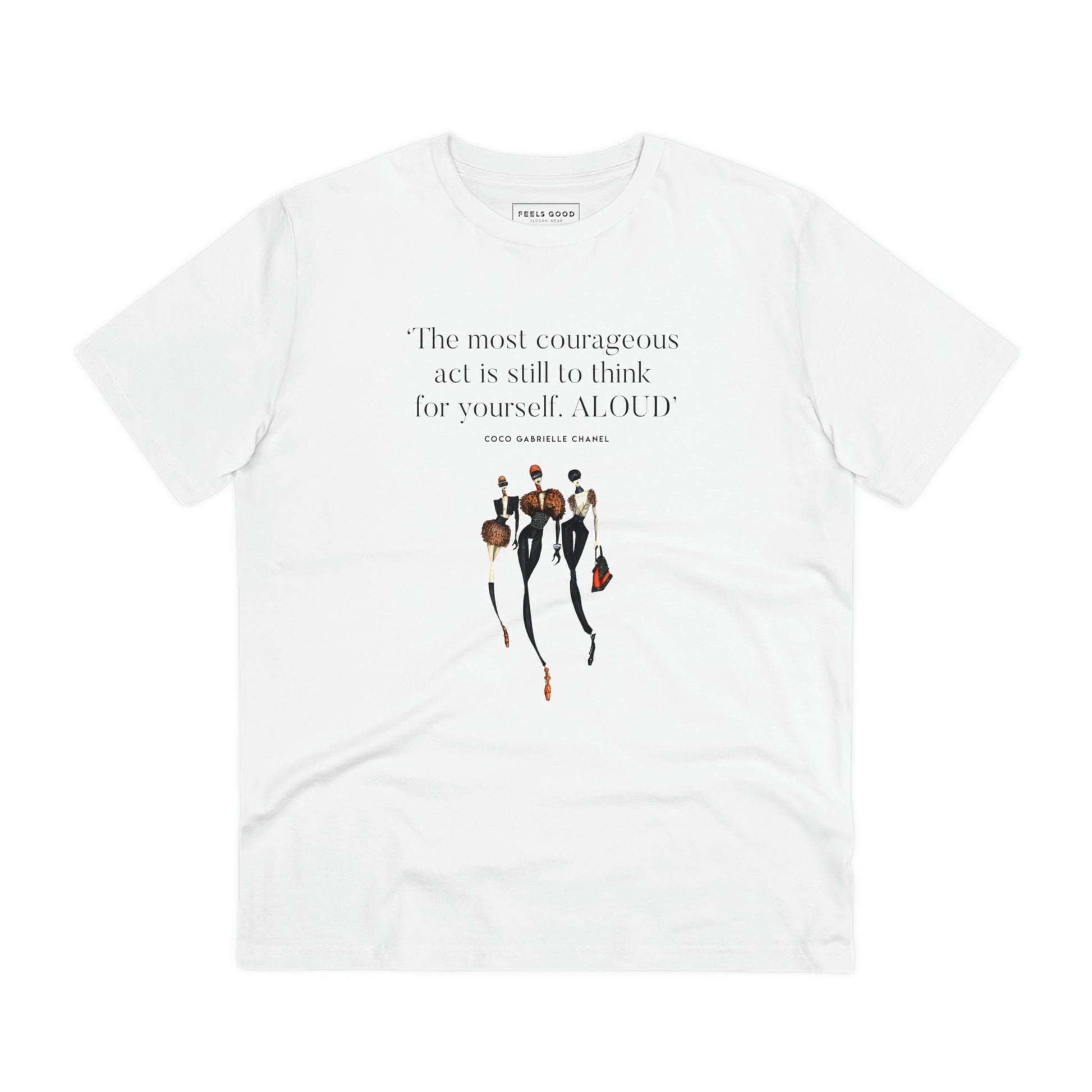 Upgrade your wardrobe with the fashion 'Think Aloud' coco organic cotton t-shirt. T shirts motivational!