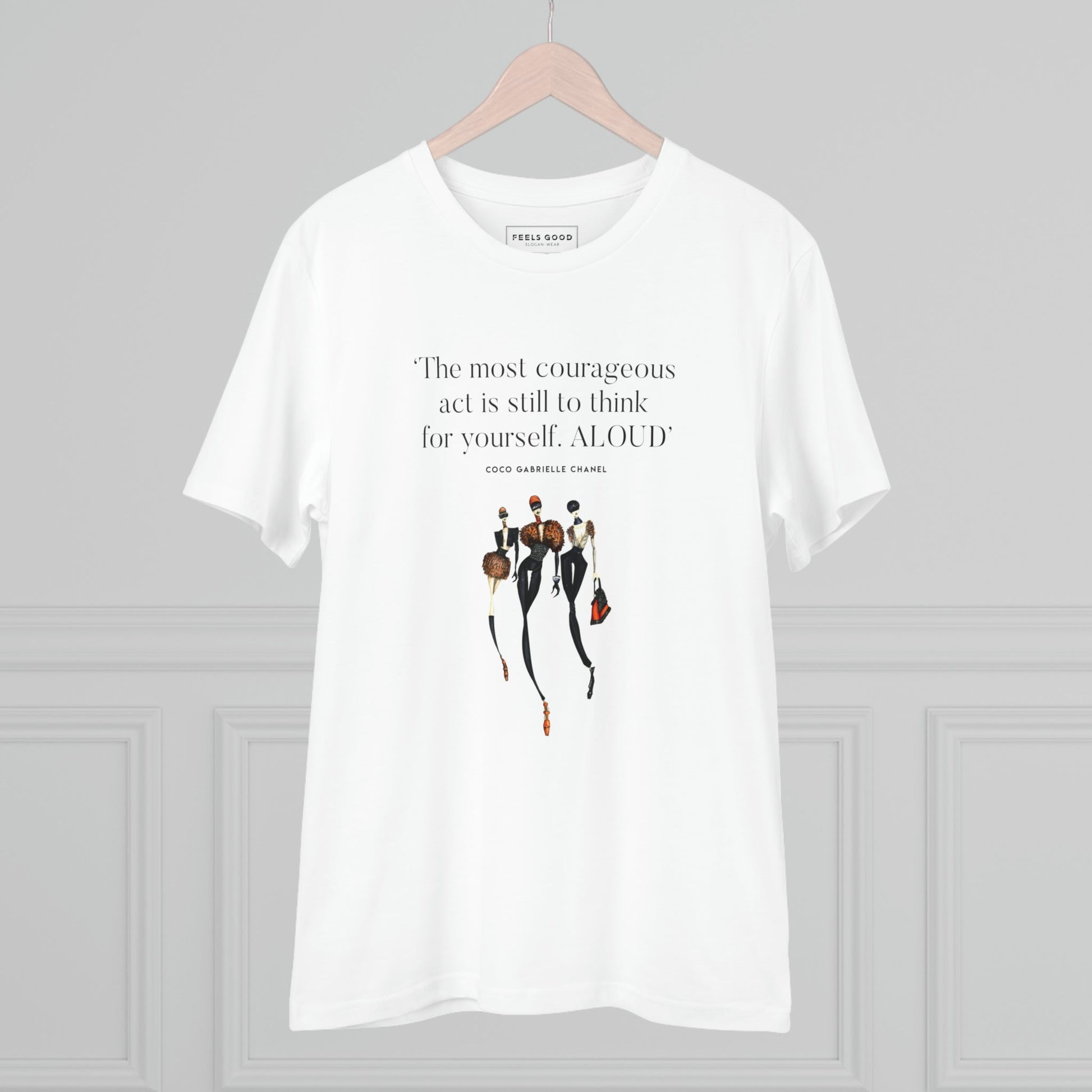 Elevate casual fashion with the fashion 'Think Aloud' coco organic cotton t-shirt. Dior tshirt elegance!