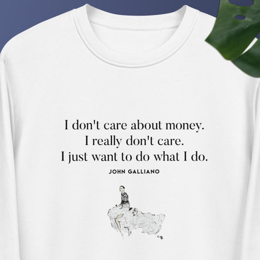 Mens graphic sweatshirt energy – Fashion 'Tunnel Vision' John Galliano Organic Cotton Sweatshirt

