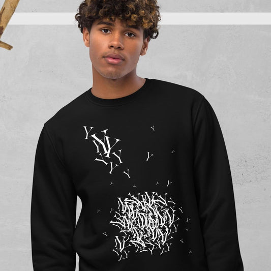 Fashion 'Y' Yohji Organic Cotton Sweatshirt in cozy style for book lovers and thinkers

