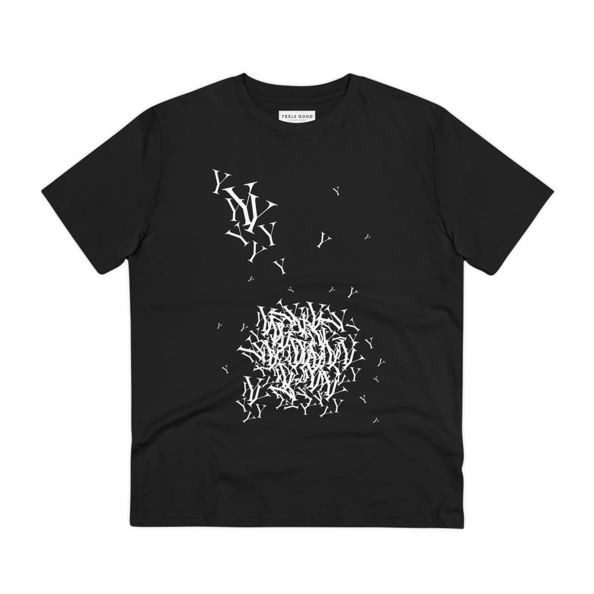 Statement tee in organic cotton featuring Fashion 'Y' Yohji graphic.

