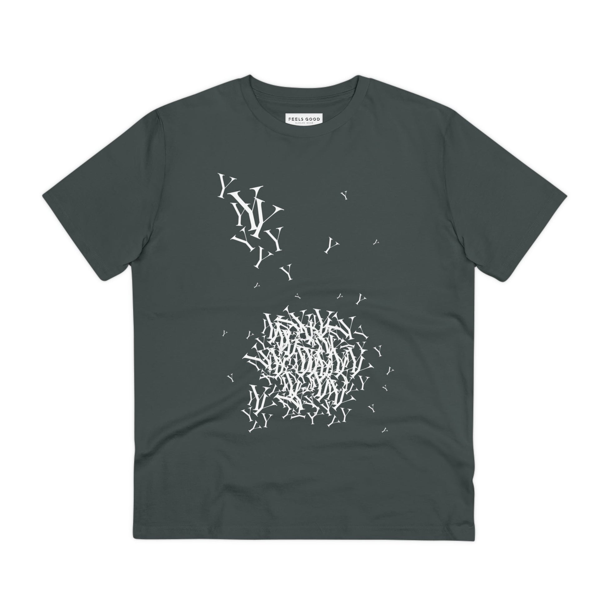 Yohji fashion-inspired organic cotton tee with creative twist.

