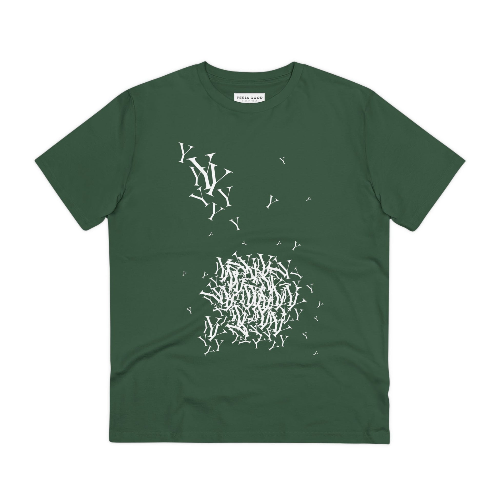 Bold and playful Fashion 'Y' Yohji organic cotton tee for expressive style.

