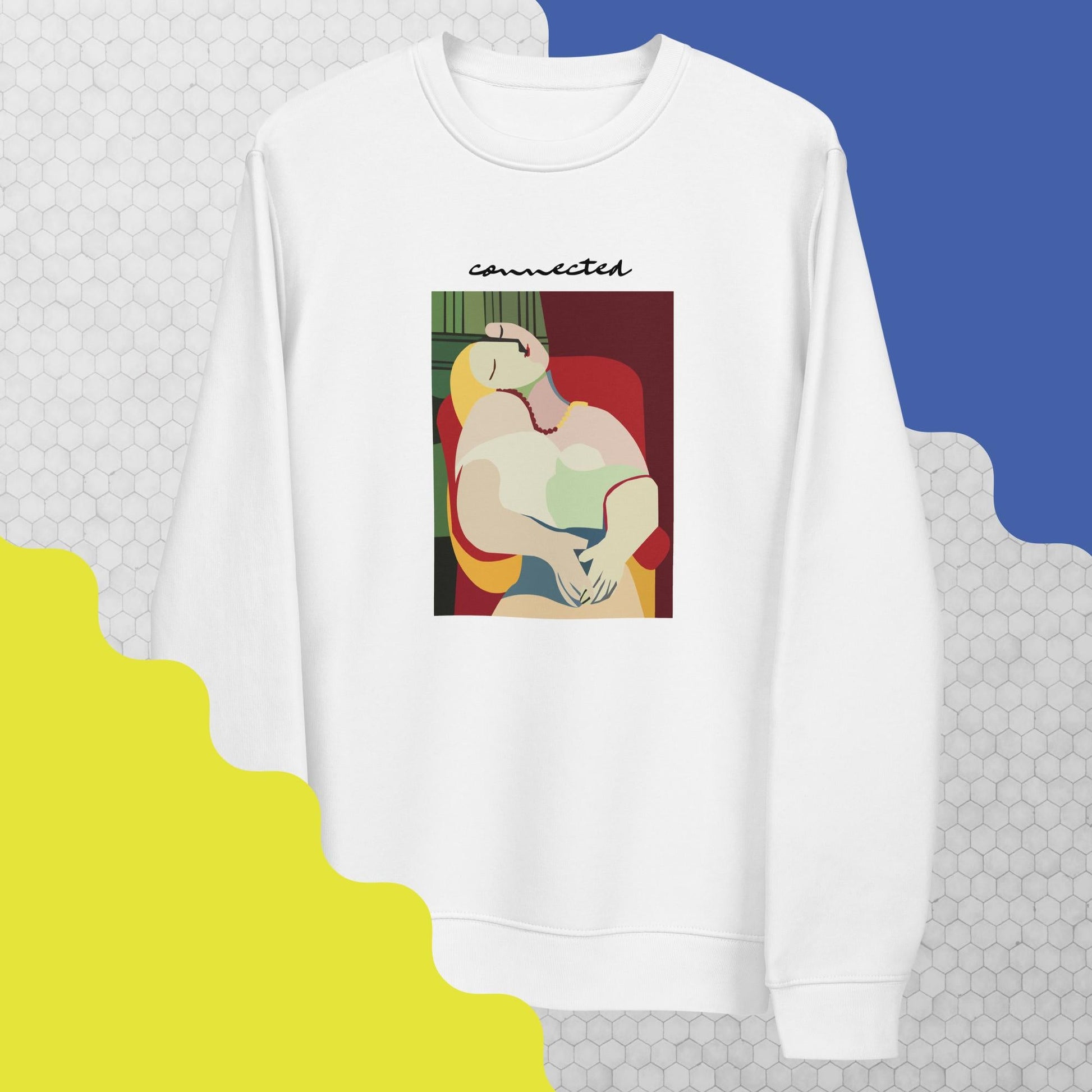 Feminist 'Connected' Organic Cotton Sweatshirt – eco feminist slogan sweatshirt


