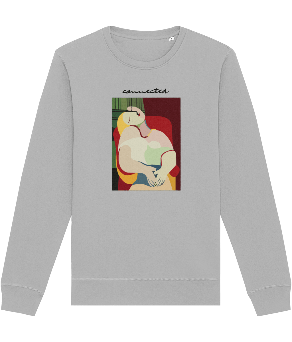 Feminist 'Connected' Organic Cotton Sweatshirt – feminist slogan sweatshirt for all


