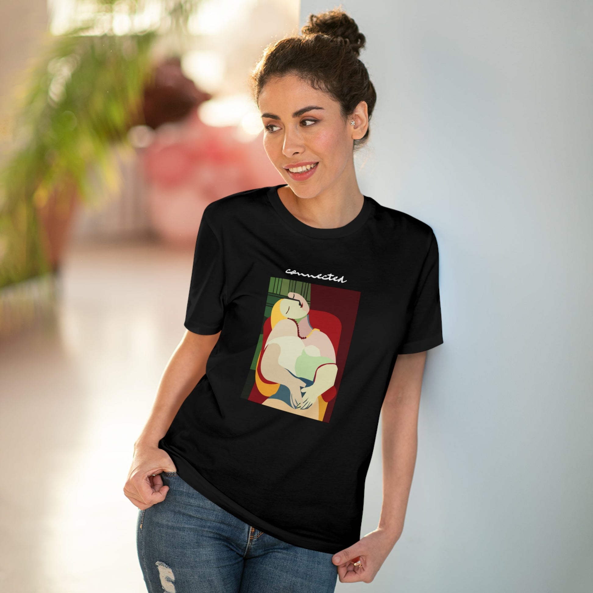 Gender-neutral style – Feminist 'Connected' Organic Cotton T-shirt feminist slogan t shirt

