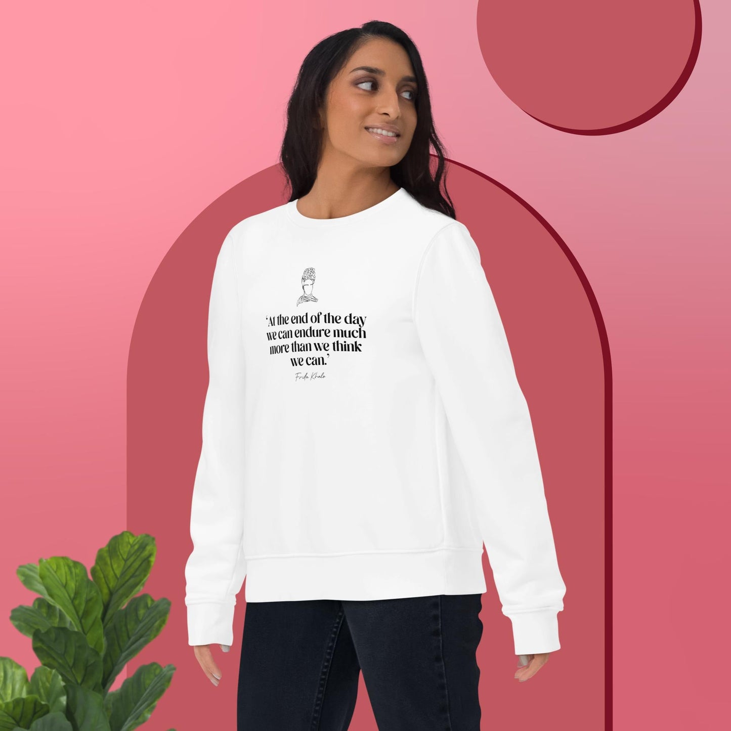 Feminist 'Empowered' Frida Organic Cotton Sweatshirt – feminist slogan Sweatshirt UK

