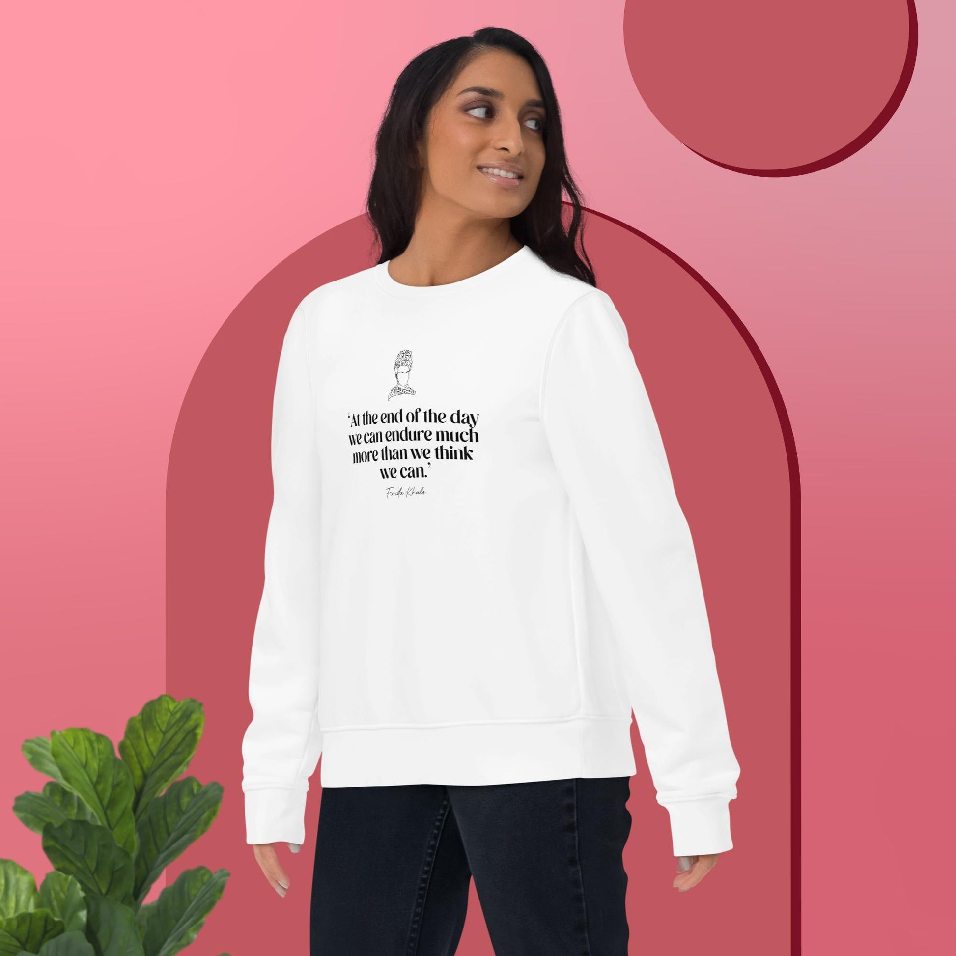 Feminist 'Empowered' Frida Organic Cotton Sweatshirt – feminist slogan Sweatshirt UK


