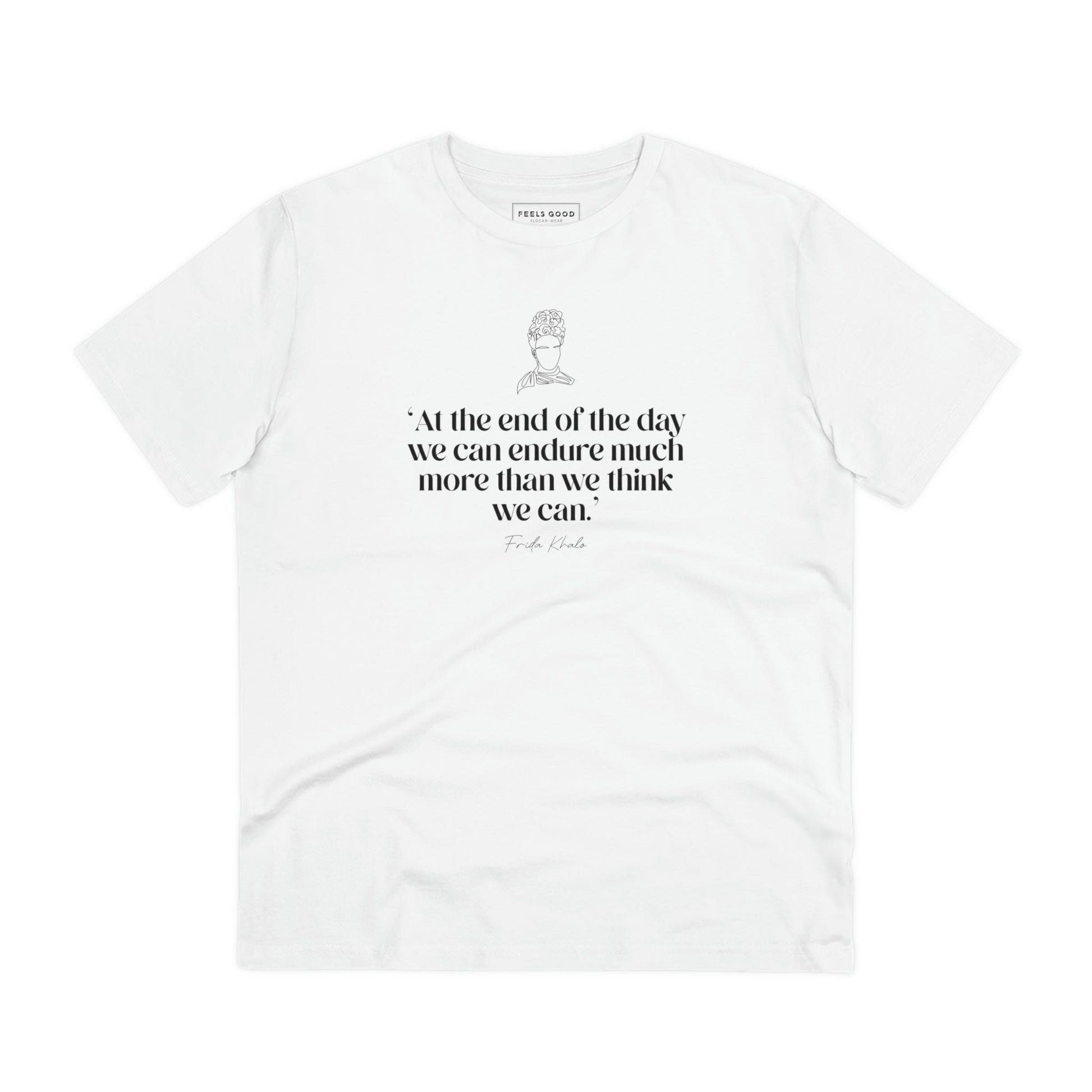 Neutral t-shirts with Frida – feminist unisex slogan style

