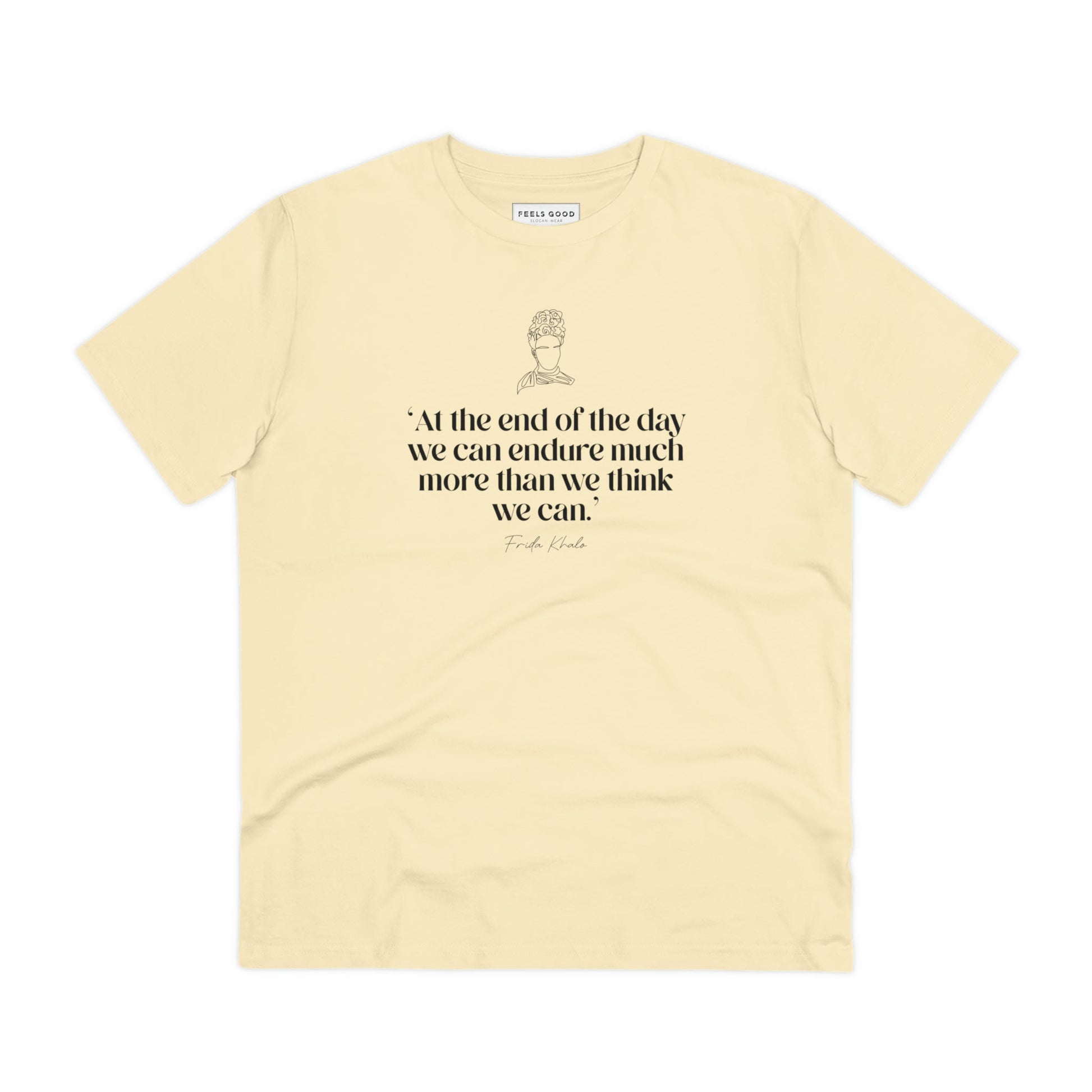 Feminist slogan t shirt UK – 'Endurance' Frida graphic tee

