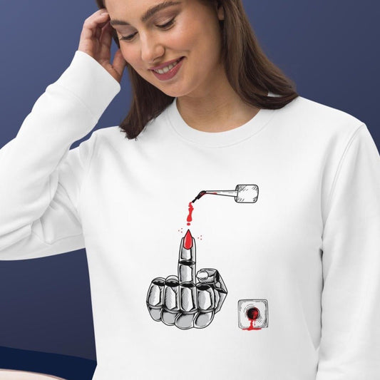 Support equality in style with the Feminist 'Enough Said' Organic Cotton Sweatshirt—bold and comfy.
