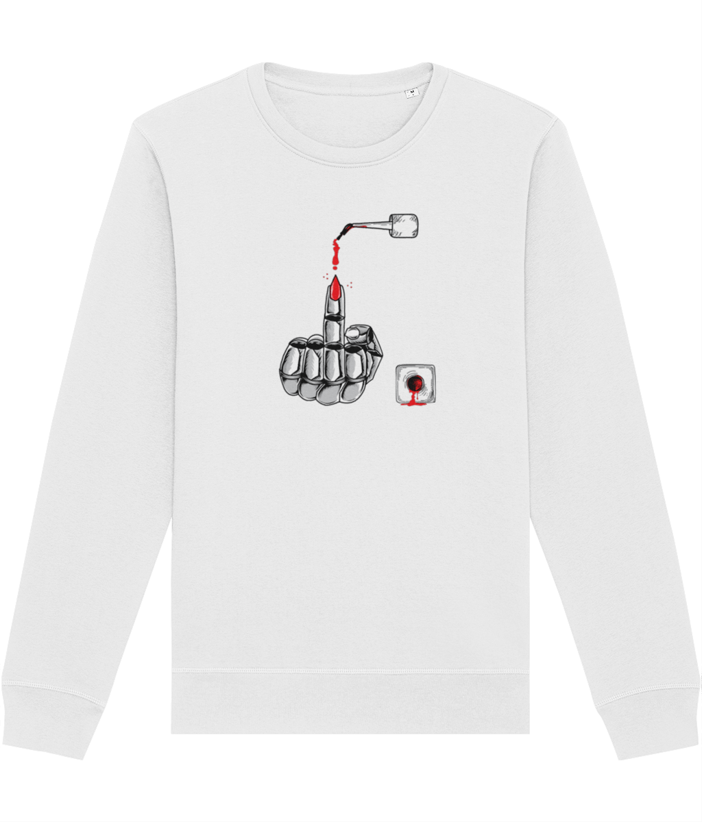 Speak your truth with the Feminist 'Enough Said' Organic Cotton Sweatshirt—ethical, stylish, and strong.