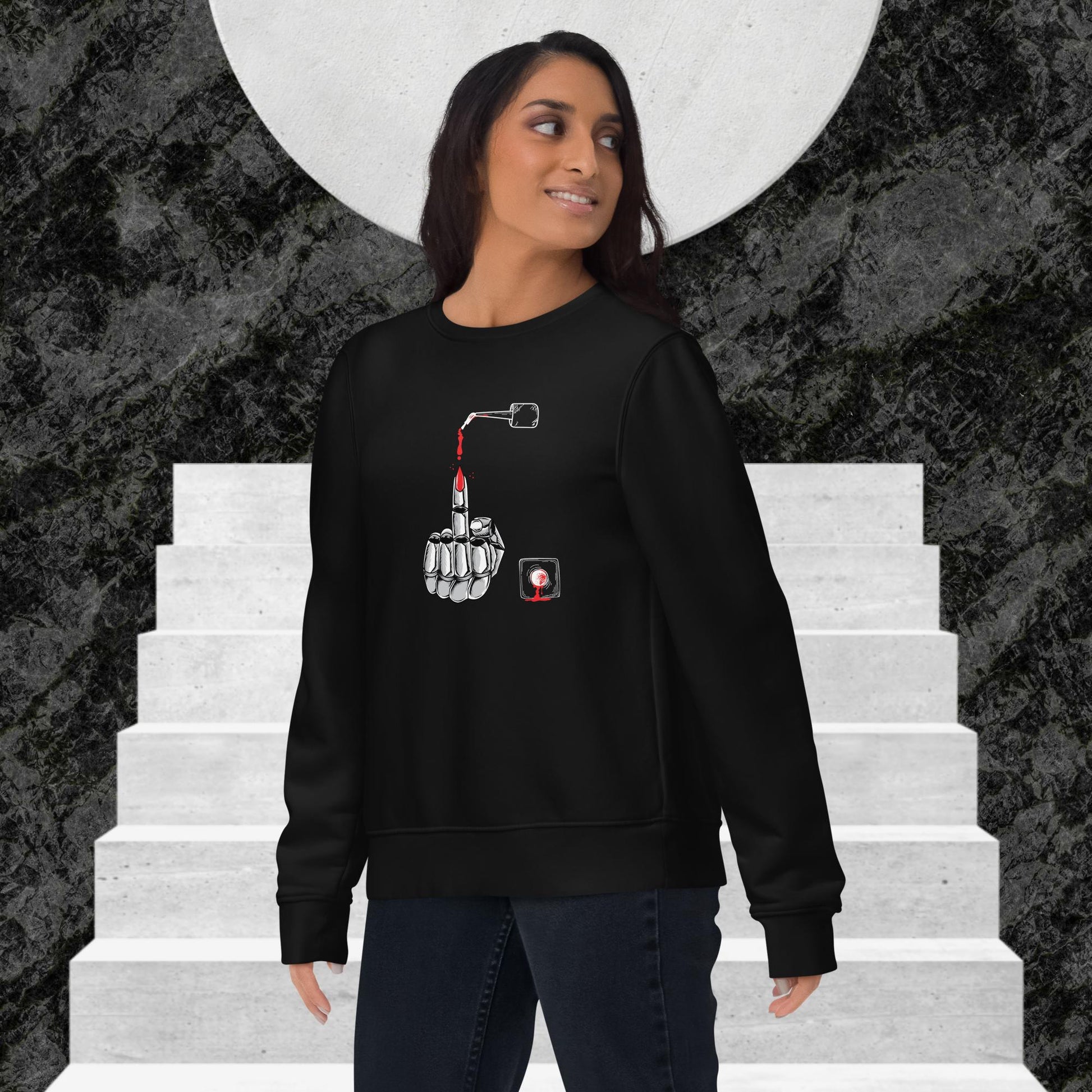 Stay cozy and confident in the Feminist 'Enough Said' Organic Cotton Sweatshirt—ethically made style.