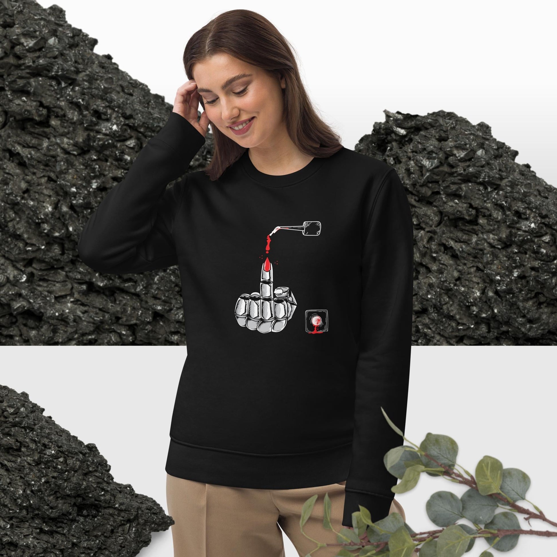 Elevate your wardrobe with the Feminist 'Enough Said' Organic Cotton Sweatshirt—comfort meets power.