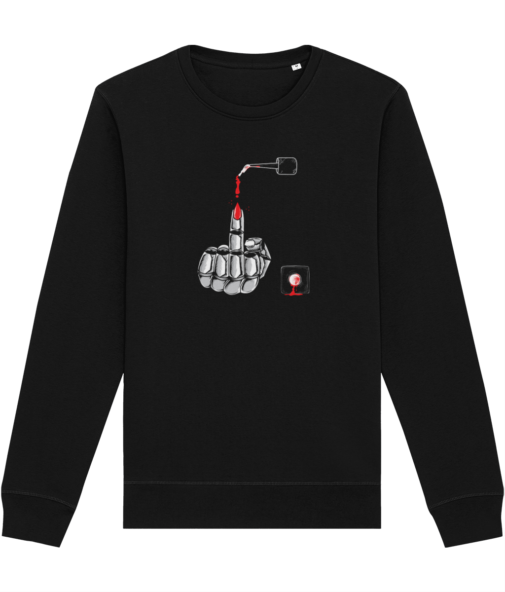 Embrace feminist fashion with the Feminist 'Enough Said' Organic Cotton Sweatshirt—say it loud!