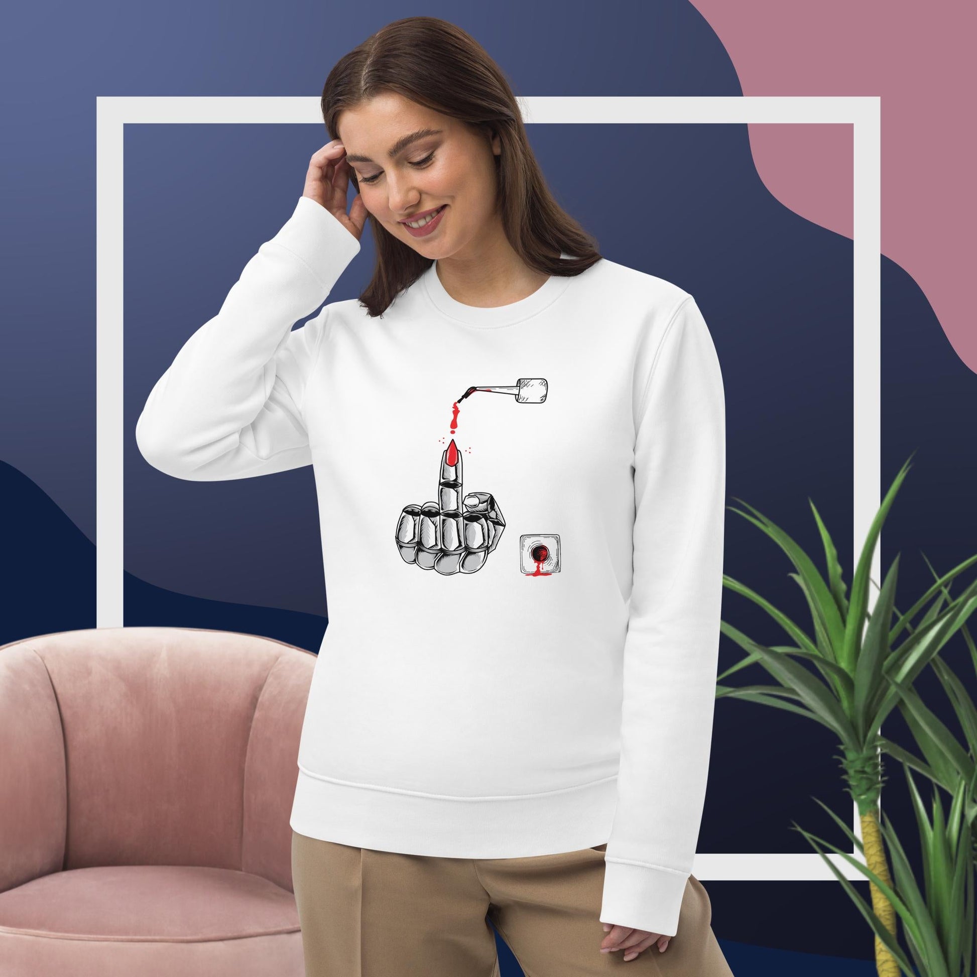 Stay warm and empowered in the Feminist 'Enough Said' Organic Cotton Sweatshirt—made for changemakers.
