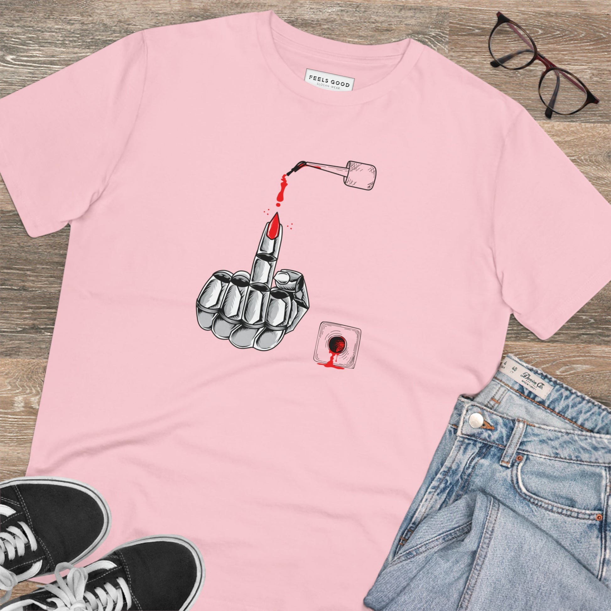 Speak your truth in the feminist 'Enough Said' organic cotton t-shirt—ethical, unisex, and bold.