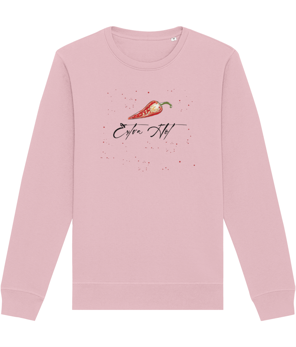 Our feminist 'Extra Hot' organic cotton sweatshirt is the perfect blend of activism and comfort.