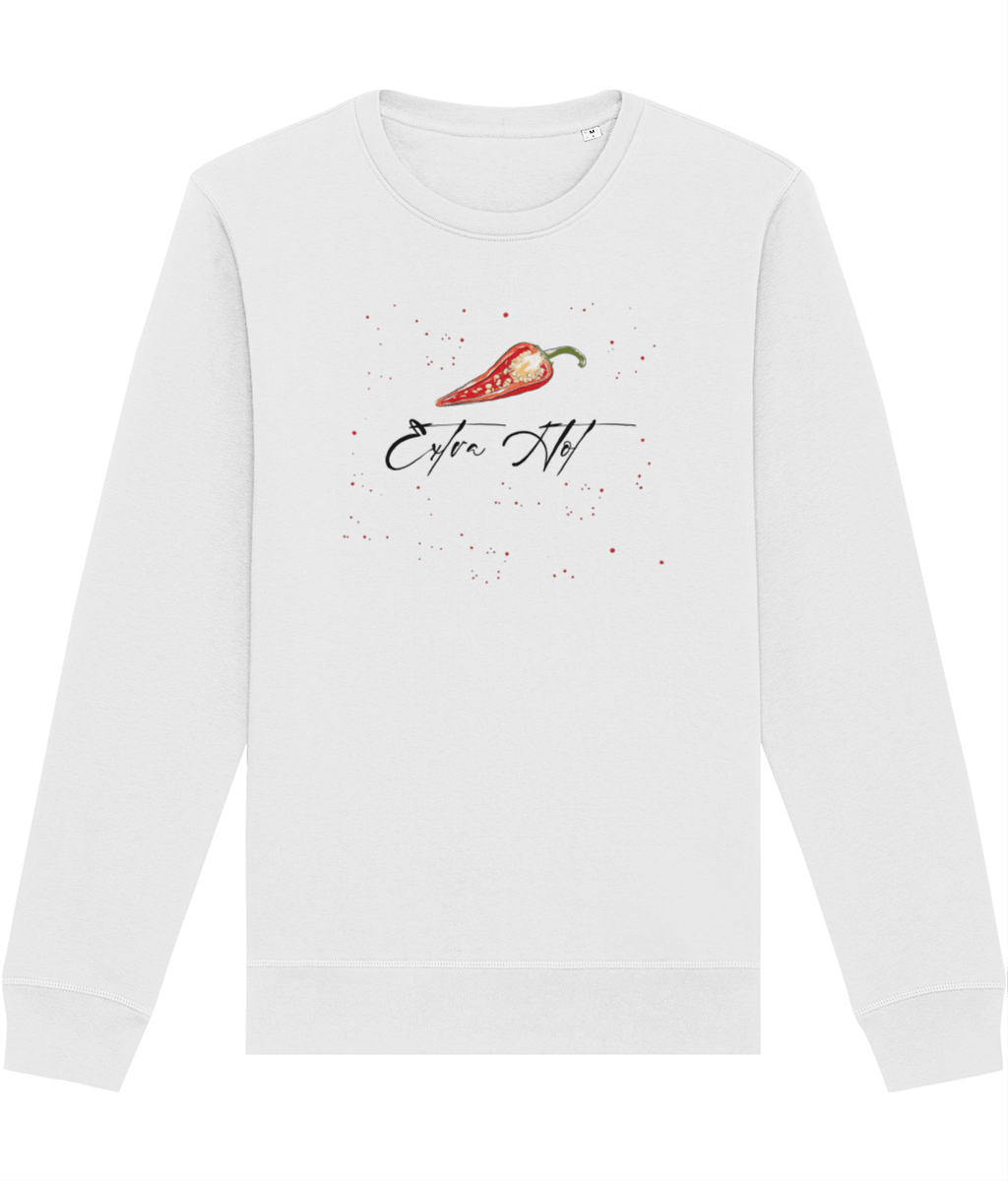 Show your pride in the feminist 'Extra Hot' organic cotton sweatshirt—comfy and empowering.