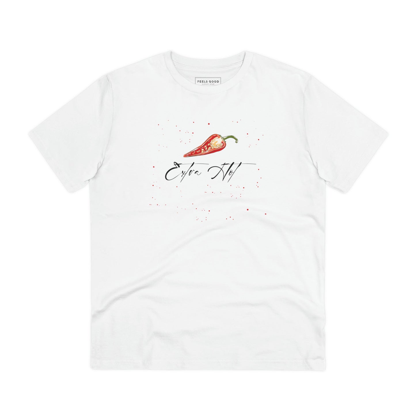 The feminist 'Extra Hot' organic cotton t-shirt is designed for non-binary t-shirts lovers.