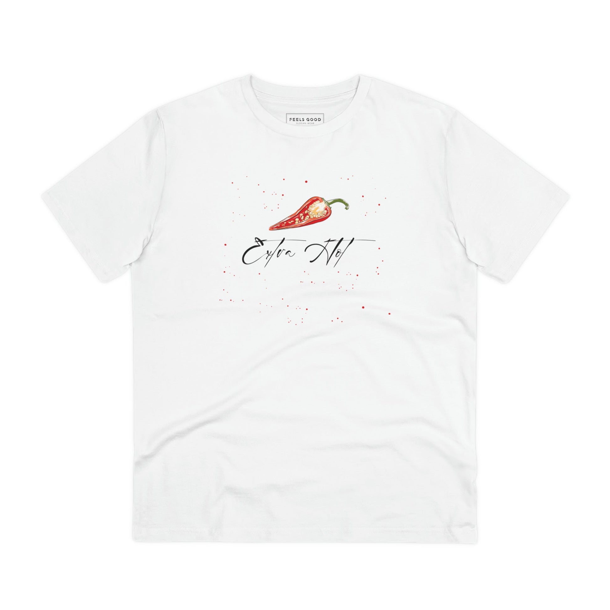 The feminist 'Extra Hot' organic cotton t-shirt is designed for non-binary t-shirts lovers.