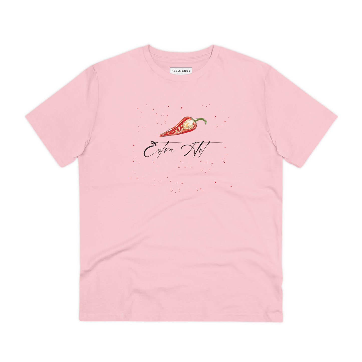 A tshirt for women with a powerful message—the feminist 'Extra Hot' organic cotton t-shirt is perfect.